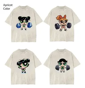 Bubleess #Powerpuffff Girls Gym Shirt, Graphic Gym Top, Gym Shirt Women, For Men, Full Size