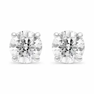 The Lumière Studs — Round Diamond Earrings Lab Grown Bridal Ring