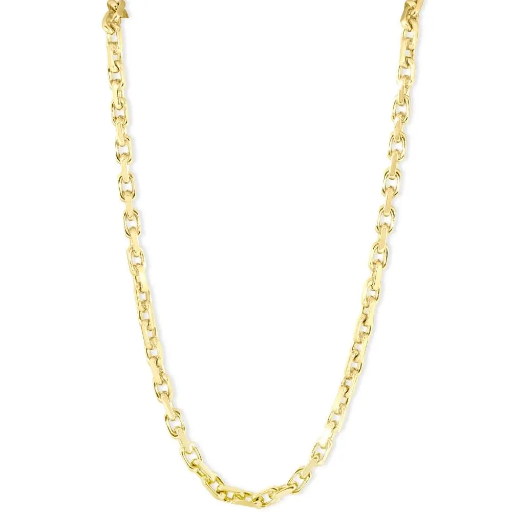 Men's (46g) Solid 14K Yellow Gold 4.5mm Flexible Link 22 " Necklace