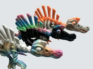 Articulating Skeleton Spinosaurus Figurine – 3D Printed Dinosaur Fossil Collectible