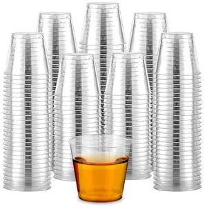 1000 Plastic Shot Glasses - 1 Oz Disposable Cups - 1 Ounce Shot Glasses - Small Party Cups Ideal for Whiskey, Wine Tasting, Food Samples, and Condiments (Clear)