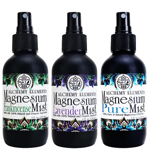 Topical Magnesium Spray for Daily Recovery with Pure, Lavender, Frankincense or Trio | Alchemy Elements