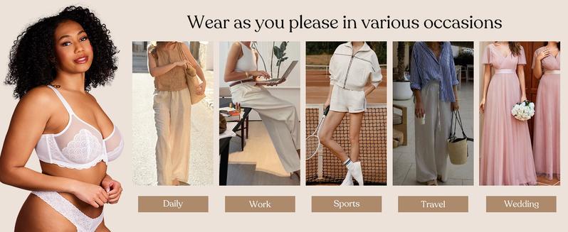 HSIA Mermaid Scales Lace Unlined Full Coverage Plus Size Underwire Minimizer Bra Comfortable Mesh Cup