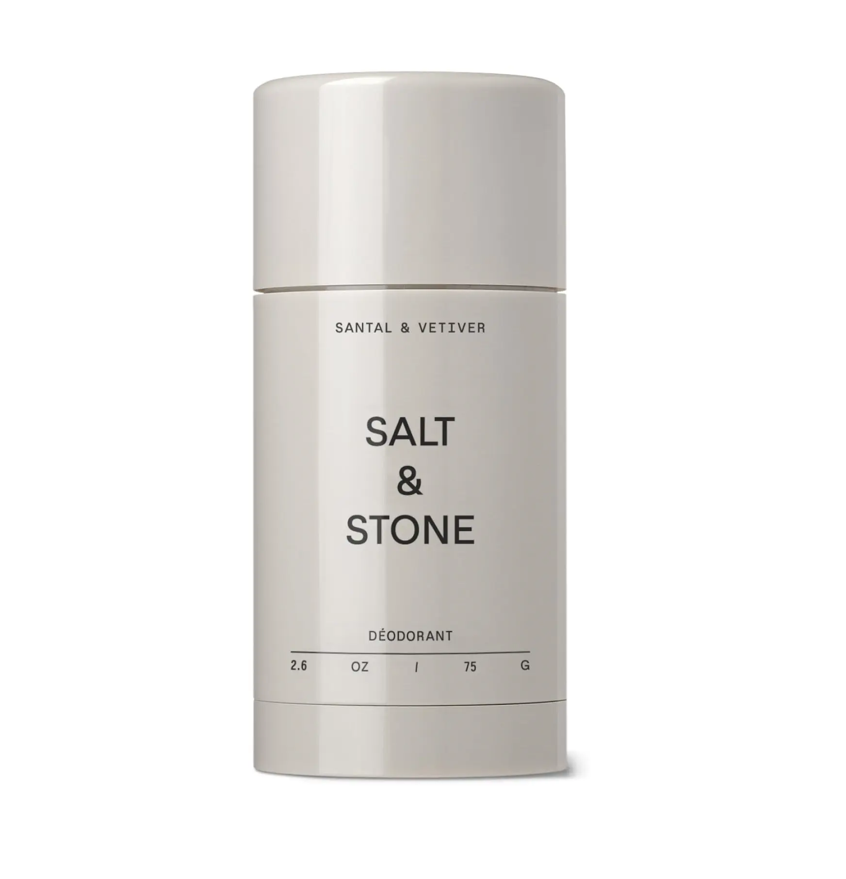 Salt & Stone Aluminum-Free Deodorant, Women & Men Santal & Vetiver 2.6 oz | Extra Strength 48 Hour Protection, Gender Neutral Scent, Made with Niacinamide, Spirulina, Magnesium & Antioxidants