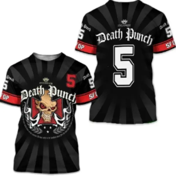 Classic Five Finger 3D Shirt, 2026 Dead Band Shirt over print, Punch Rock Fan Gift