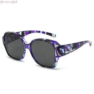2/1-Pack Women's Polarized Fit-Over Sunglasses, UV & Glare Blocking Wrap Shades, PC Frame Prescription Glasses Compatible, Ideal for Driving, Outdoor & Daily Use