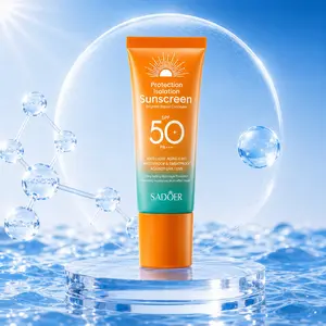 SADOER Professional Sunscreen SPF 50 PA+++, Anti-Light Aging Face Shield, Non-Sticky Moist Brighten, Deep UV Protection & Skin Repair