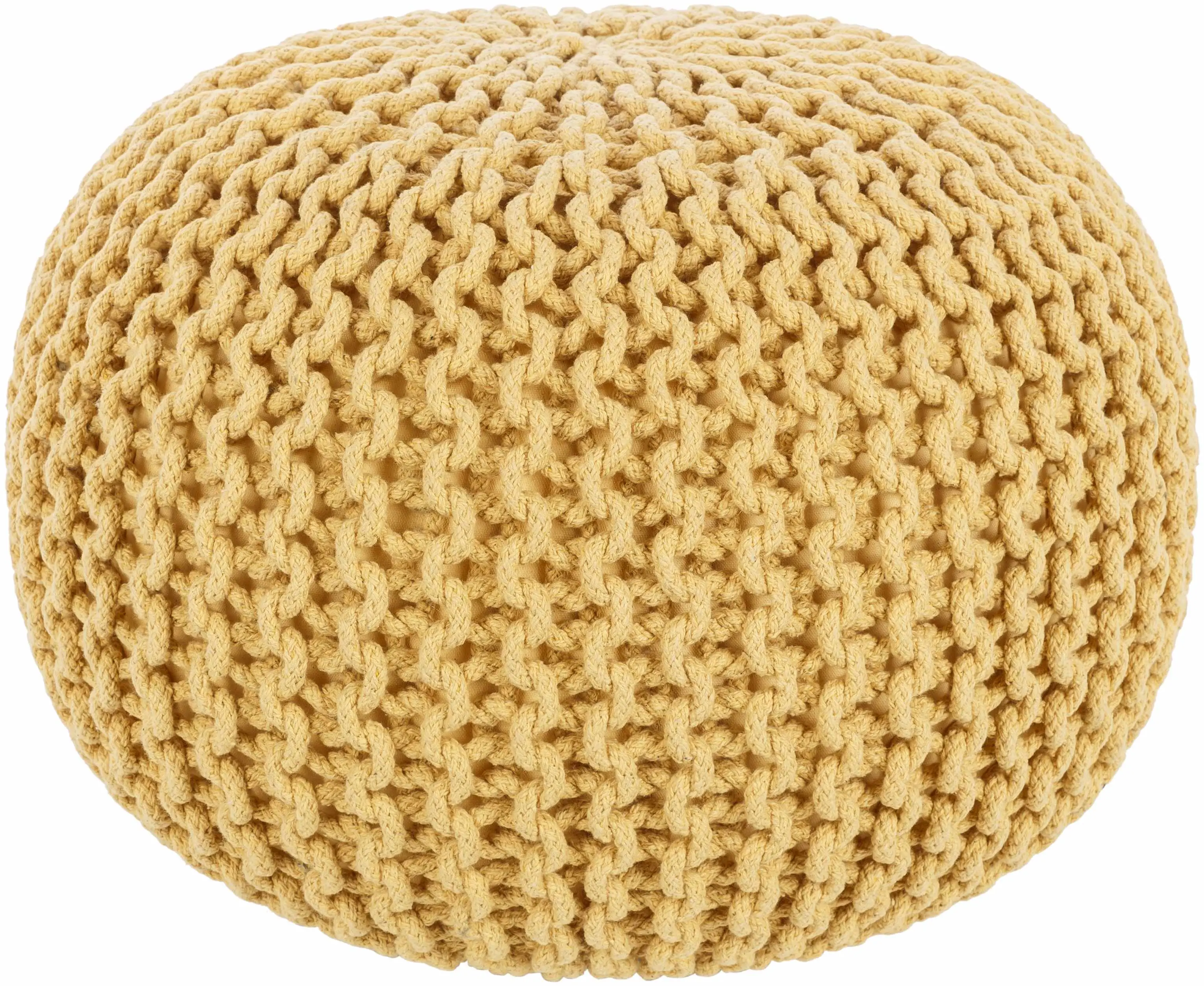 Yablanitsa Orange Knitted Pouf