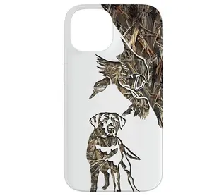 Premium Waterfowl Hunting Camo Duck Hunters Case with Dog Design for iPhone Models