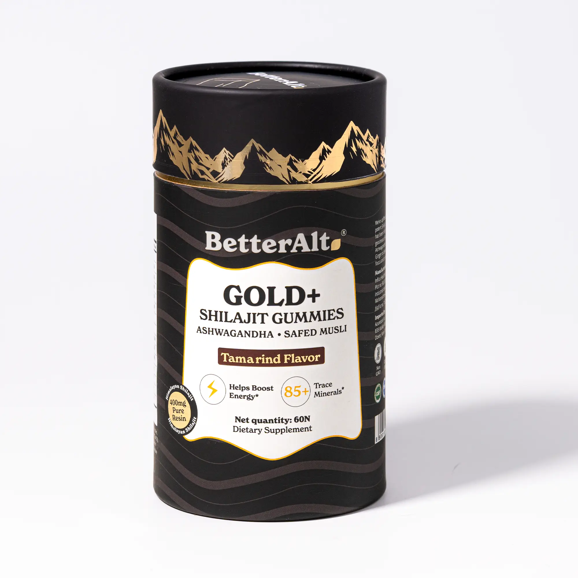 BetterAlt GOLD+ Shilajit Gummies | with Ashwagandha, Safed Musli | Advanced Fitn...