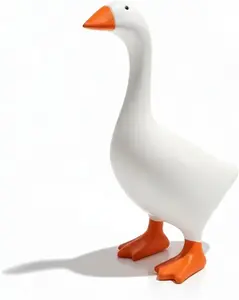 holiday gifts 7-Inch Resin Desk Goose Statue with Magnetic Beak Funny Desktop Figurine Key Holder for Office Home Decor Cute Christmas Gift Housewarming Ornament Silly Decoration Decorative summervibes