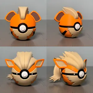 Growlithe & Arcane Pokeballs (with stands)