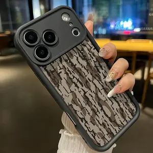 Case for iPhone 17 Pro Max 16 Plus 15 14 13 12 11 Air E Bark - inspired Camouflage Pattern Soft Matte TPU Armor Lens Protection Rugged Phone Back Cover for