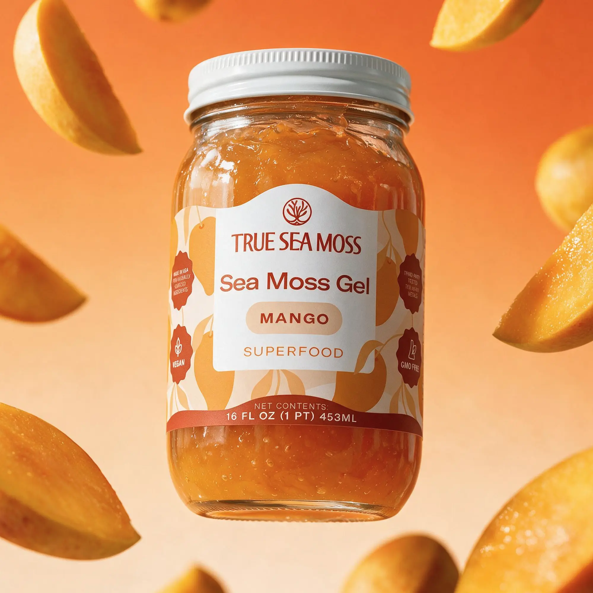 True Sea Moss Mango Irish Sea Moss Gel – Rich in Essential Minerals & Vitamins – supports overall vitality