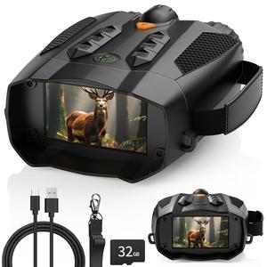 MINENER 4K Night Vision Binoculars With 32GB SD Card, Rechargeable,Cool Tech Gadgets for Camping/Boating, 10X, Camera Hight Definition Digital Electronic Gifts - Best Gifts for Men/Dad/Husband，summerwins #fathersdaygift