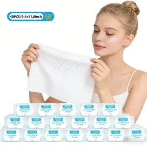 40Packs Compressed Towels Tablets,Portable Disposable Face Towels Coin Tissue Eco-Friendly for Travel, Camping, Hiking, Sport, Beauty, Home Hand Wipes, Outdoor Activities