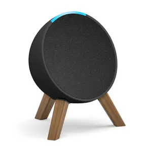 Wooden Desktop Speaker Stand for Echo Pop Stand Holder - Space Saving Wood Tripod Speaker Stand Desk for Alexa Echo Pop (2023) Table Stand Accessories
