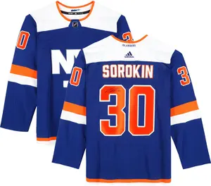 Ilya Sorokin New York Islanders Autographed Blue Alternate Adidas Authentic Jersey - Fanatics Authentic Certified
