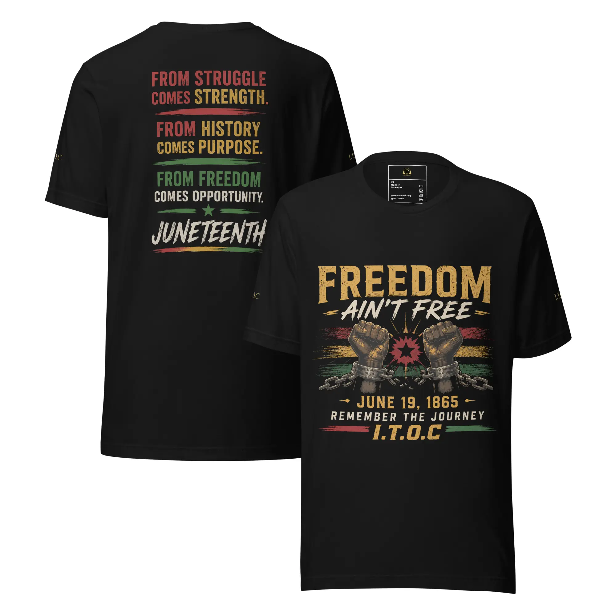 I.T.O.C. Juneteenth Freedom Ain't Free Tee