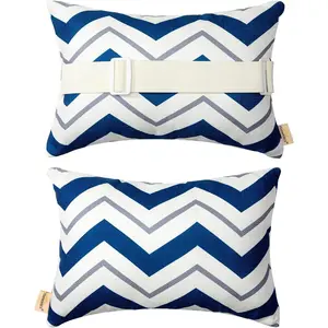 Outdoor Pillows for Lounge Chair  Resting, Small Square Decotative Pillow with Adjustable Stripe for Recliner, Office Chair, Seat,Sofa  or  Attachment, 2pack