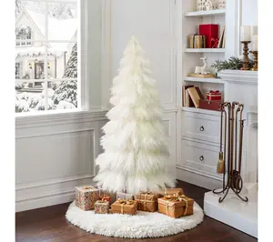 LuxenHome 5ft Holiday Artificial Pampas Grass Tree in Ivory