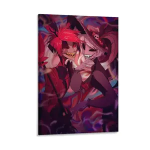Hazbin Hotel Poster 78 Canvas Poster Bedroom Decor Sports Landscape Office Room Decor Gift Frames Ornaments Wall Decoration