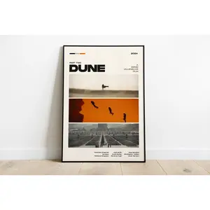 [Unframe] [Free ship] Dune Part Two Poster, Villeneuve Film, 2024 Sci-Fi Wall Art