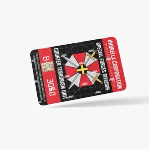 Umbrella corporation special forces resident evil raccoon city credit card skin sticker  debit ebt funny