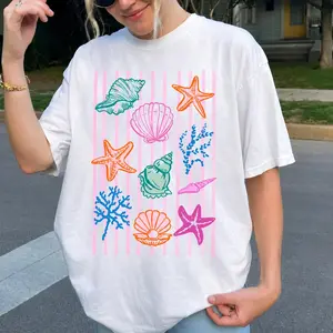 Comfort Colors® Seashell Shirt, Beach Shirt, Summer Graphic Tee, Ocean Lover, Sea Shell Tee, Summer Vacation Tshirt, Womens Beach Shirt, Clean Look, Goes with Anything, Gift For Him, Gift For Her