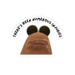 Marcus The Worm Sticker | There's been numerous injuries Decal, Aesthetic sticker, Tumblers, Hydroflask, Silly Stickers