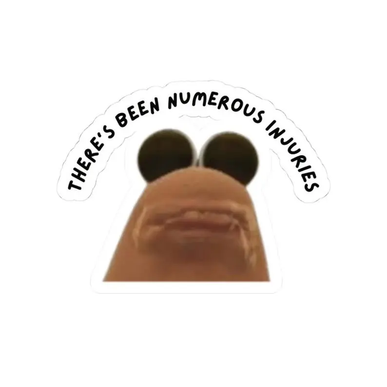 Marcus The Worm Sticker | There's been numerous injuries Decal, Aesthetic sticker, Tumblers, Hydroflask, Silly Stickers