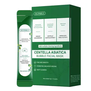 Centella Bubble Facial Mask, Deep Moisturizing Foam Mask for Blackhead Removal, Gentle Exfoliation & Glowing Skin, Travel Size