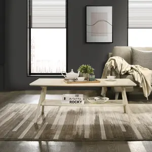 Arona Mid-Century Modern Wood Shelf Coffee Table
