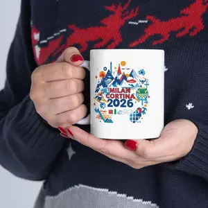 Milan Cortina 2026 Winter olympics Games Coffee Mug | Ceramic Italy Souvenir | Winter Sports Fan Gift