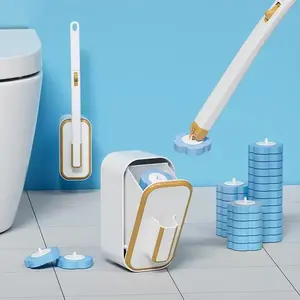 【Gross-Free Zone】Aesthetic Touchless Toilet Bowl Wand System ｜ The "Zero Contact" Bathroom Clean Upgrade ｜ Throw Away Your Icky Brush