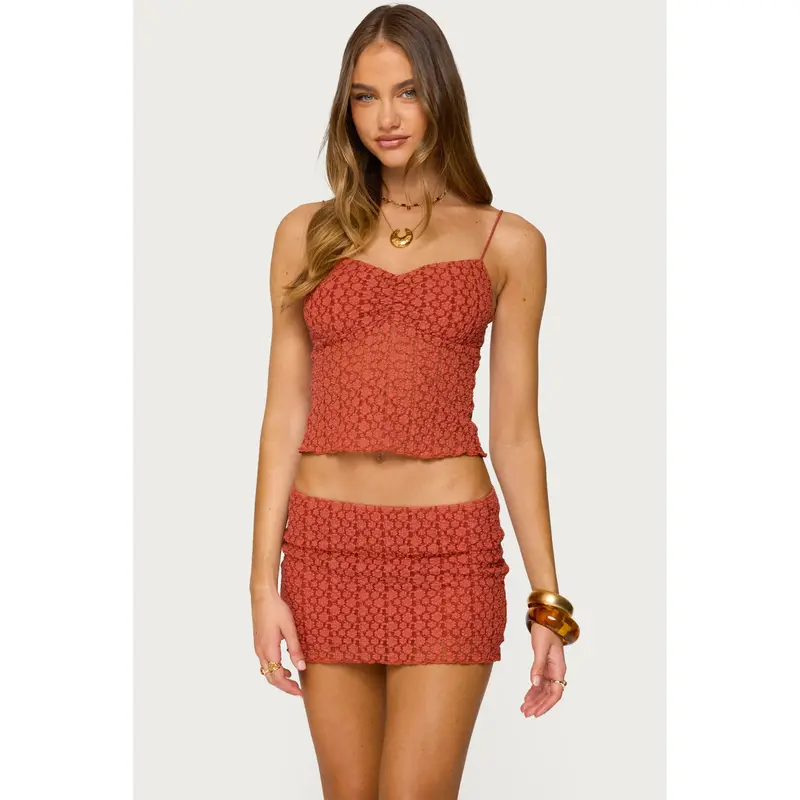 Josephina Textured Floral Tank Top