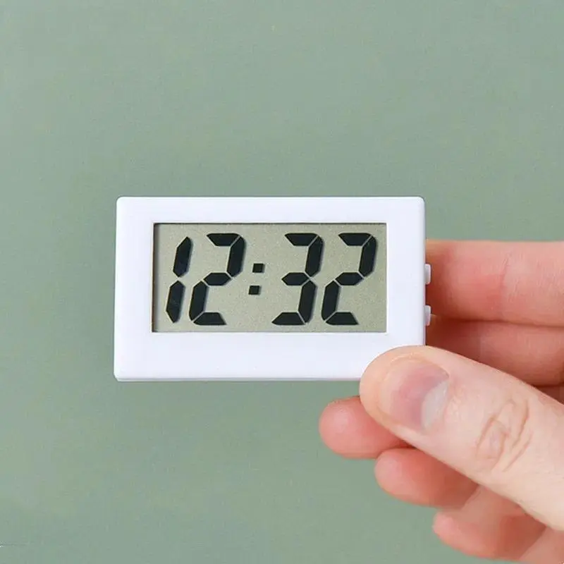 5.2*2*3.5cm Mini Portable Desk Clock 12Hour Time Display Digital Clock with Date  Electronic Table Clock for Student/Car/Bedroom