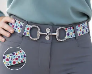 1.5”sparkle CZ snaffle bit floral pattern Cm logo one size fits most