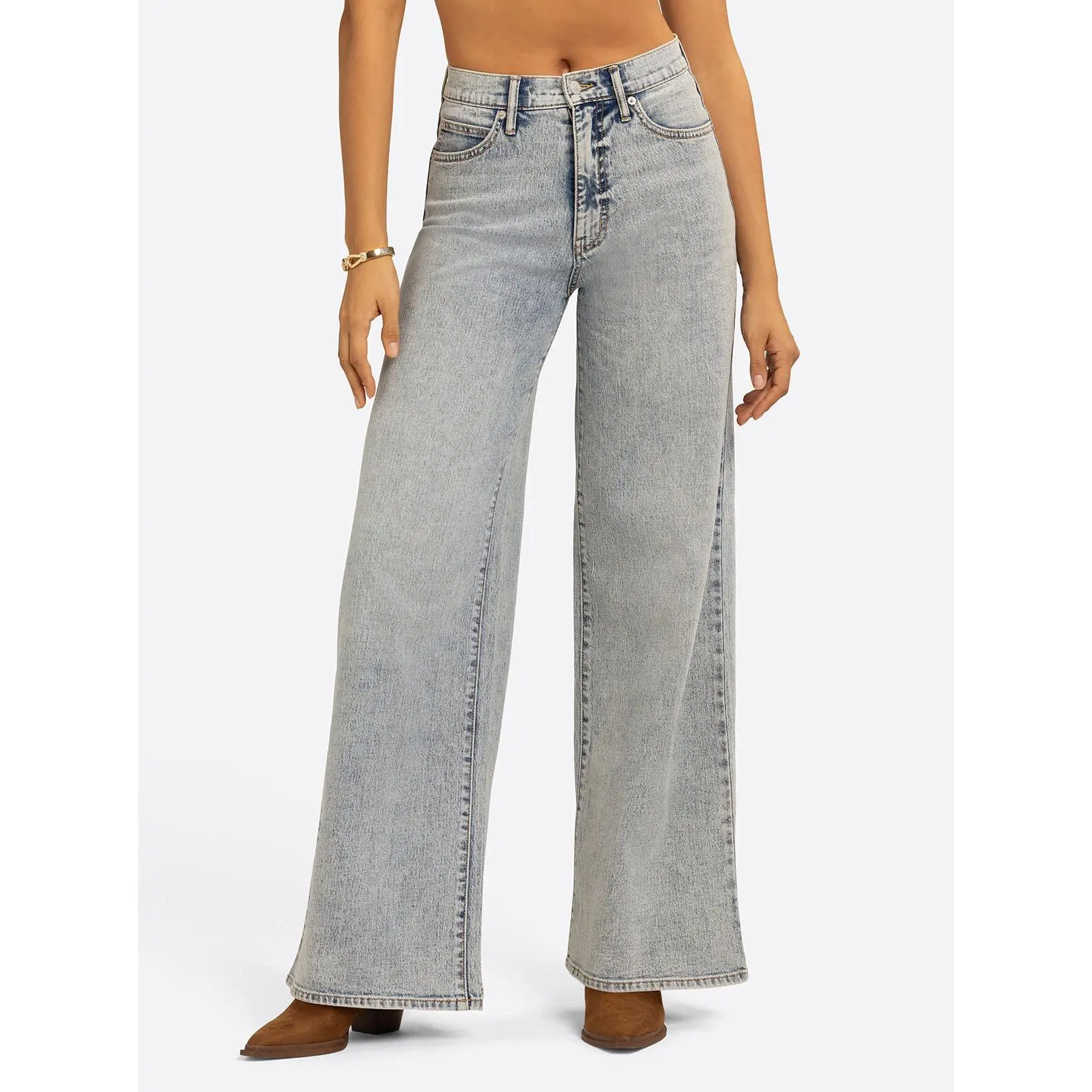 JS Jessica Simpson Memphis High Rise Wide Leg Jean in Crush