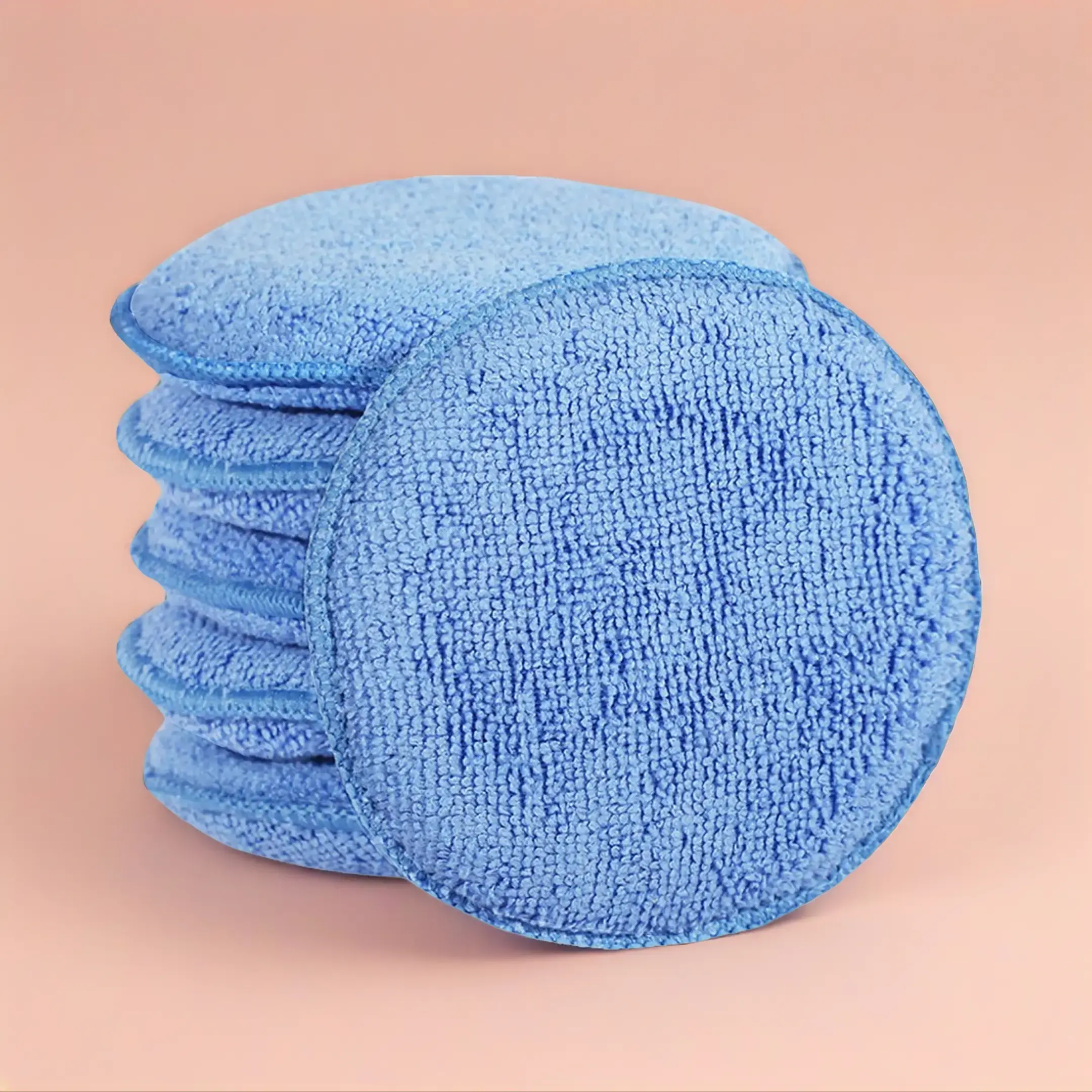 6PCS Microfiber Wax Applicator Pads for Car Detailing, 5 Inch Car Wax Applicator Buffing & Polishing Foam Pads, Reusable Auto Cleaning Pads for Waxing, Sealant, Interior & Exterior Shine
