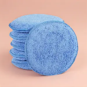 6PCS Microfiber Wax Applicator Pads for Car Detailing, 5 Inch Car Wax Applicator Buffing & Polishing Foam Pads, Reusable Auto Cleaning Pads for Waxing, Sealant, Interior & Exterior Shine