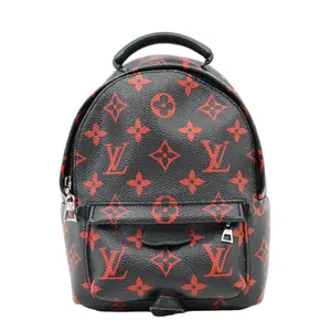 Pre-owned Louis Vuitton Infrarouge canvas and leather Backpacks Palm Springs Mini Monogram Infrarouge Canvas Backpack Bag Black