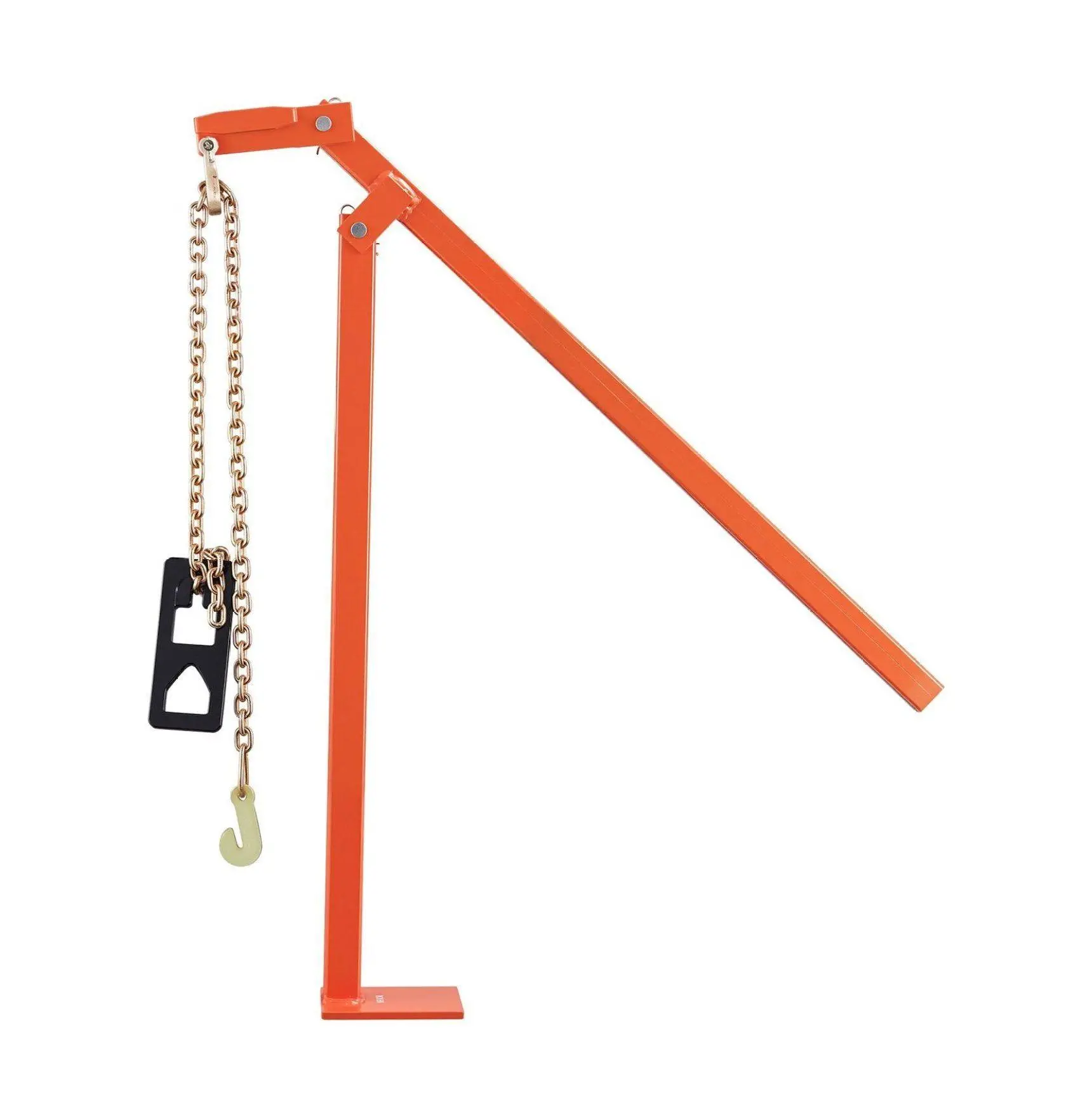 T Post Puller - Heavy Duty Fence Post Remover Tool, 36 Inch T-Post Puller with Puller Plate & 47in Chain, Labor Saving Fence Post Puller for Farm, Garden, Round Posts With Hoist Chain
