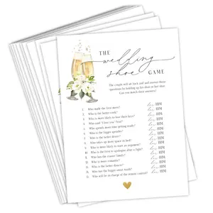 Your Main Event Prints Bridal Shower Wedding Shoe Game 50 Cards | Fun & Unique Ice Breaker for Bridal Showers, Bachelorette Parties, & Engagement Celebrations