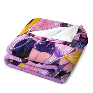Viral Kawaii Kpop Inspired Idol Style Blanket, Cute Girl Squad Throw, Super Soft Cozy Blanket, Pink Aesthetic Room Decor Gift