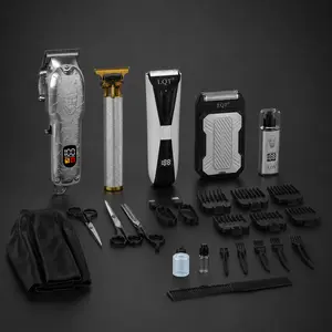 Professional Hair Clipper Kit for Men – Cordless Barber Clippers, Zero Gap, No Pull, 3H Runtime, Rechargeable Trimmer, Smooth