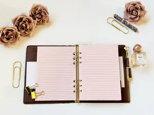 Elegant Lined Planner Paper 3 Color Options 20 Double Sided Sheets 40 Pages Thick Paper for Any Pen Ring Planners Available in Pocket Personal A5 Sizes