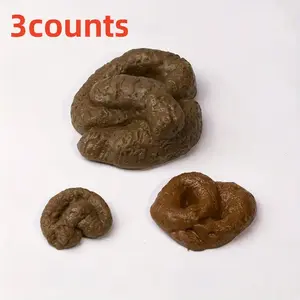Realistic Fake Poop Prank Set, Prank Sessions, Simulation 3 Pieces for April Fools' Day Fun, Christmas Gift Idea, Daily Entertainment, Practical Joke Toys,Funny Christmas Gifts, Gag