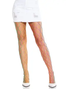 Chroma Big Fishnet Rainbow Tights