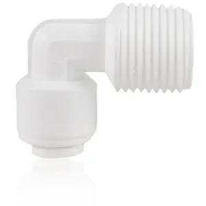 NU Aqua Male Elbow Connector 1/4” x NPTF 3/8”
